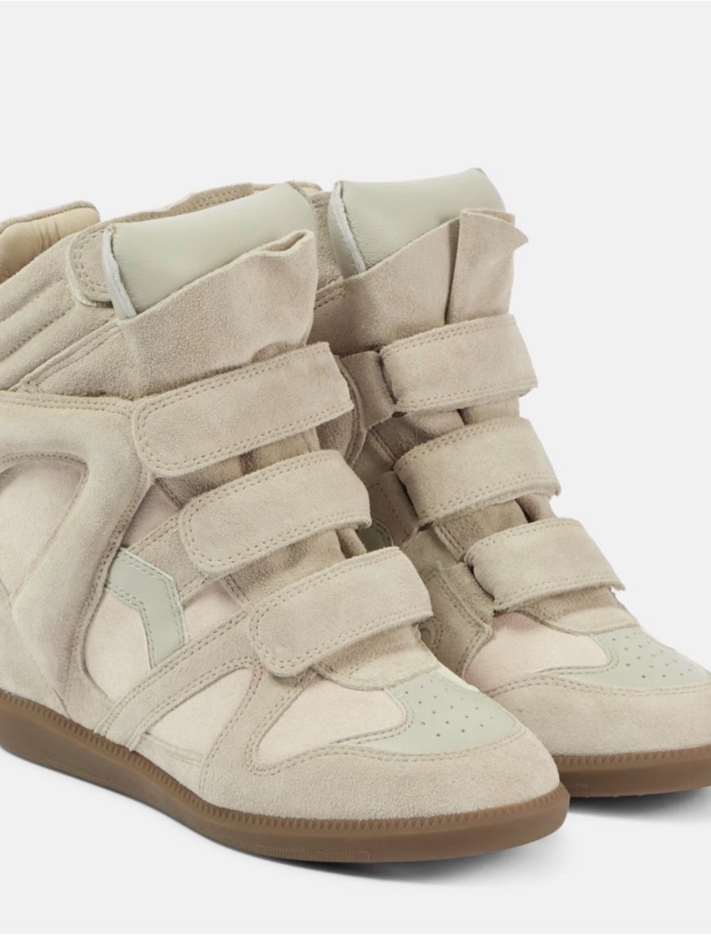 NWT Isabel Marant Beckett Hidden Wedge Suede Sneakers - Picture 3 of 5
